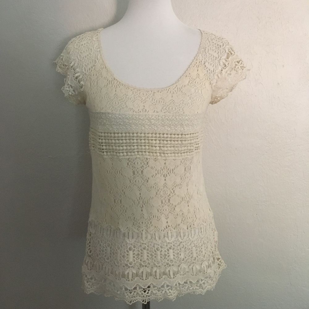 Anthropologie One September Lace Blouse
